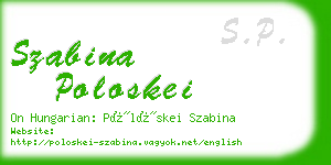 szabina poloskei business card